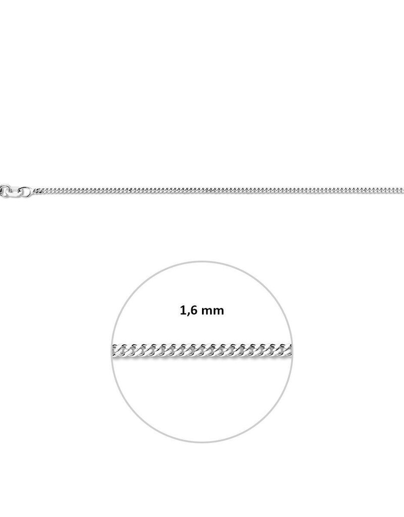 Zilveren lengtecollier - Gourmet - 1.6 mm