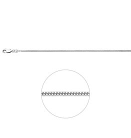Zilveren lengtecollier - Gerhodineerd - Gourmet - 1.6 mm