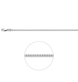 Zilveren lengtecollier - Gourmet - 2.1 mm - 60 cm