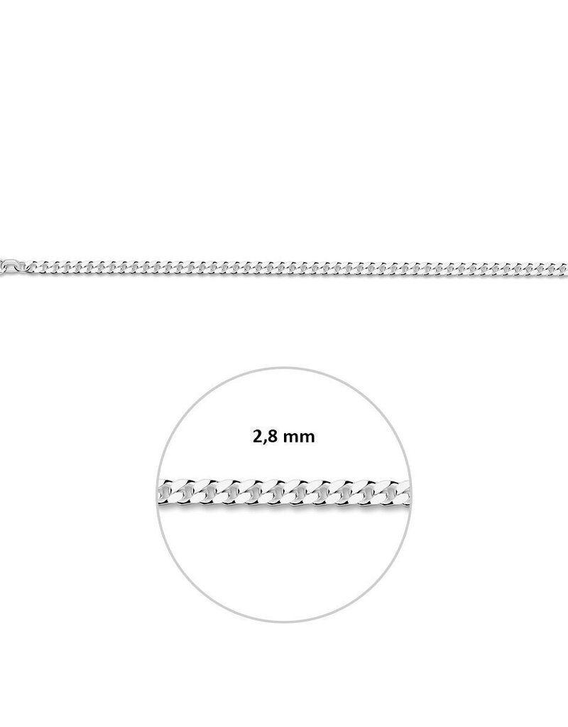 Zilveren lengtecollier - Gourmet - 2.8 mm