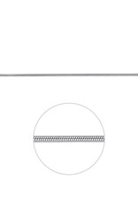 Zilveren lengtecollier - Gerhodineerd - Slang - 1.4 mm
