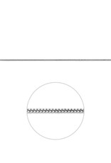 Zilveren lengtecollier - Gerhodineerd - Gourmet -1,2 mm