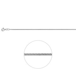 Zilveren lengtecollier - Gerhodineerd - Gourmet -1,2 mm