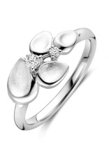 Zilveren ring - Gerhodineerd - Zirkonia