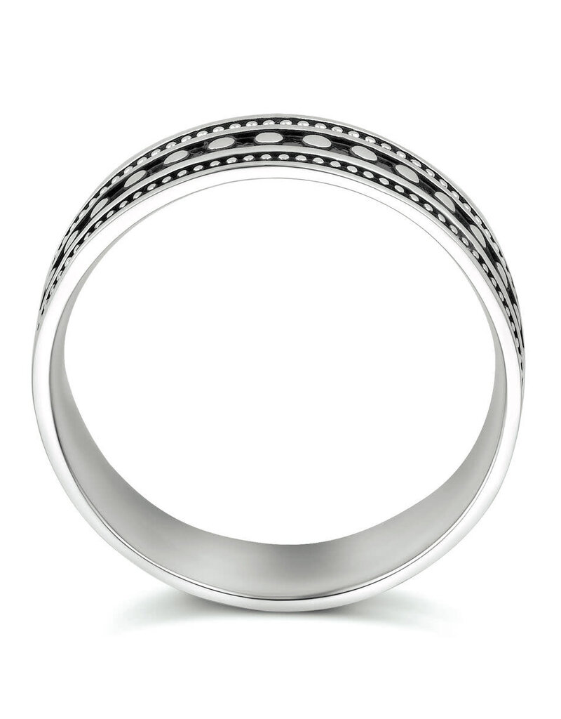 Zilveren ring - Geoxideerd - Maat 21.5