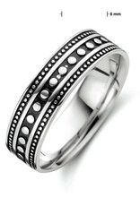 Zilveren ring - Geoxideerd - Maat 21.5