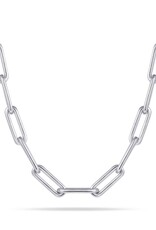 Gisser Zilveren collier - Gerhodineerd - Closed for ever - 45+5 cm