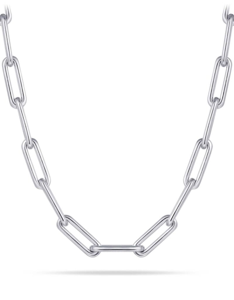 Gisser Zilveren collier - Gerhodineerd - Closed for ever - 45+5 cm