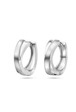 Zilveren oorringen - Gerhodineerd - Mat/glanzend