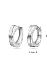 Zilveren oorringen - Gerhodineerd - Mat/glanzend