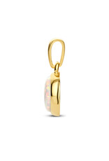 Gouden hanger - 14 karaats - Wit Opaliet