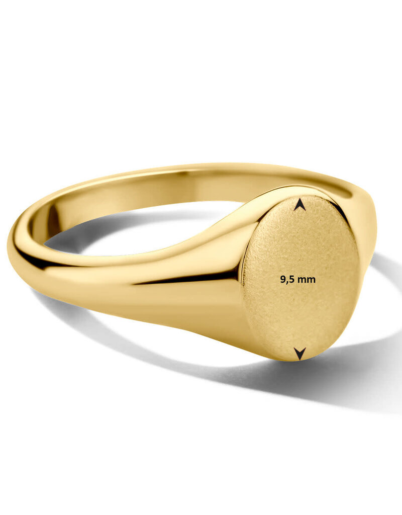 Gouden graveerring - 14 karaats - Maat 17.75