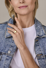 Gouden graveerring - 14 karaats - Maat 17.75