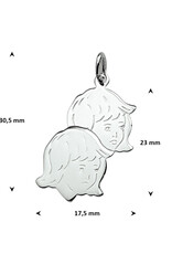 Zilveren kinderkopjes - Tweeling - 2 Meisjes