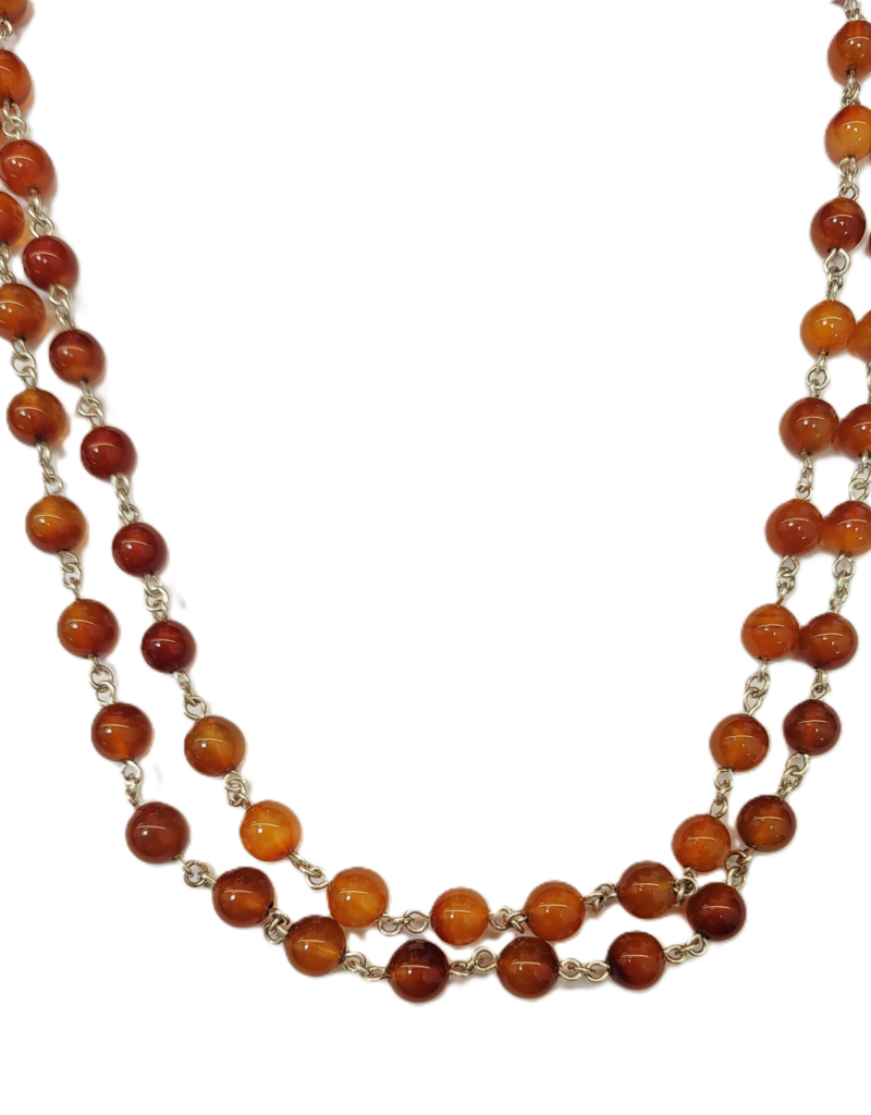 Occasions by Marleen Occasions by Marleen - Kralen op zilver - Bruin agaat