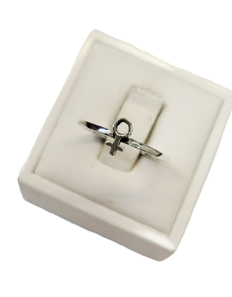 Occasions by Marleen Occasions by Marleen - Zilveren ring - Venussymbool - Maat 17.5