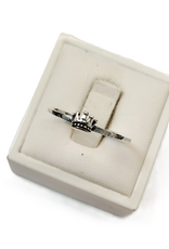 Occasions by Marleen Occasions by Marleen - Zilveren ring - Kroontje - Maat 20