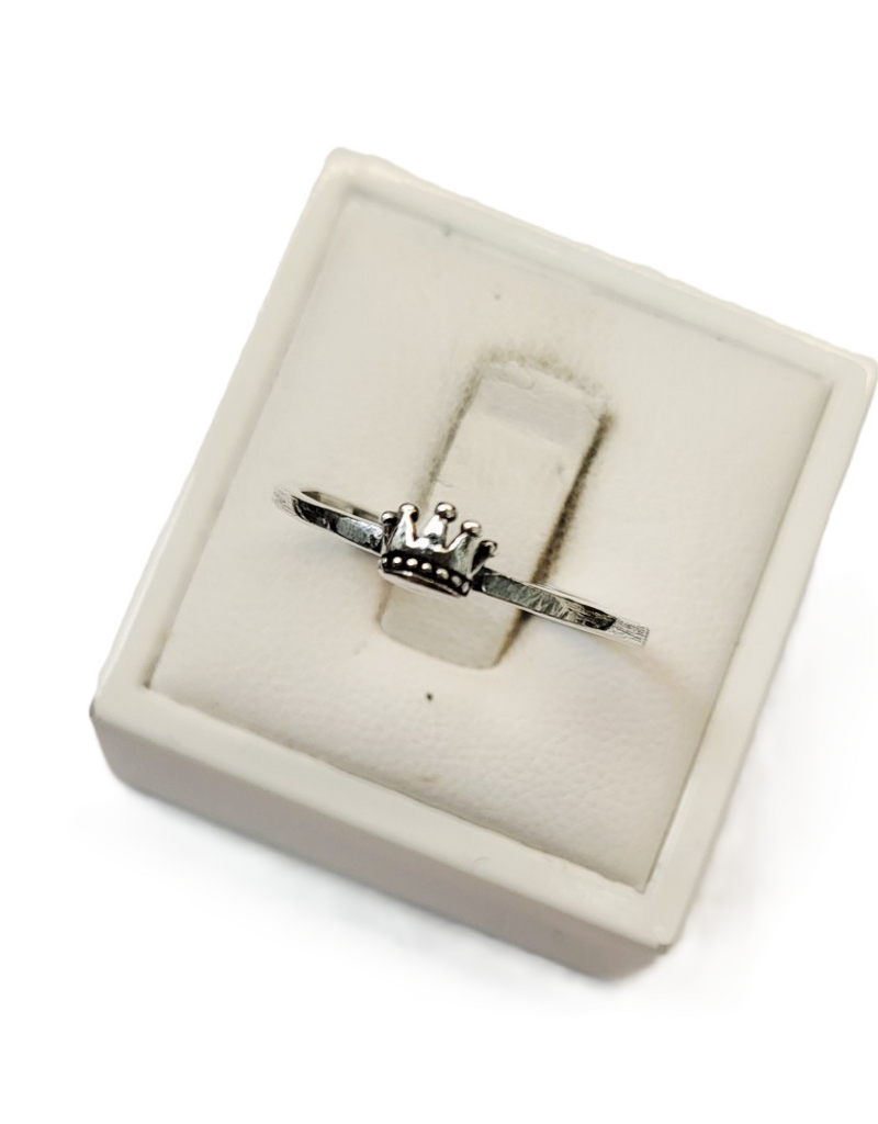 Occasions by Marleen Occasions by Marleen - Zilveren ring - Kroontje - Maat 20