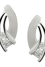 Zilveren oorknoppen - Gerhodineerd - Zirkonia