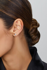 Zilveren oorknoppen - Gerhodineerd - Bol - 6 mm