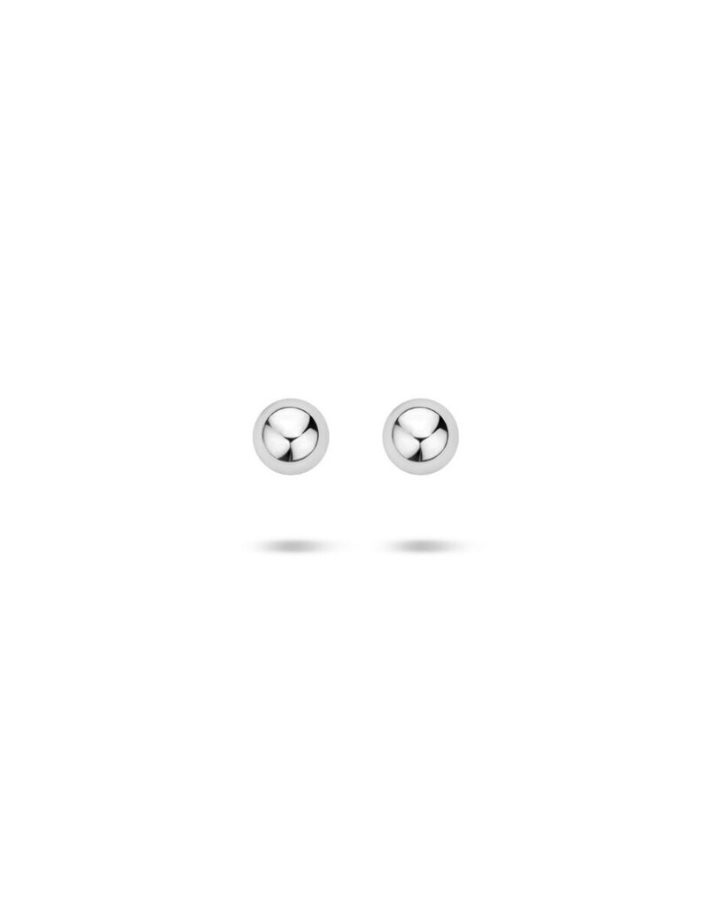 Zilveren oorknoppen - Gerhodineerd - Bol - 3 mm