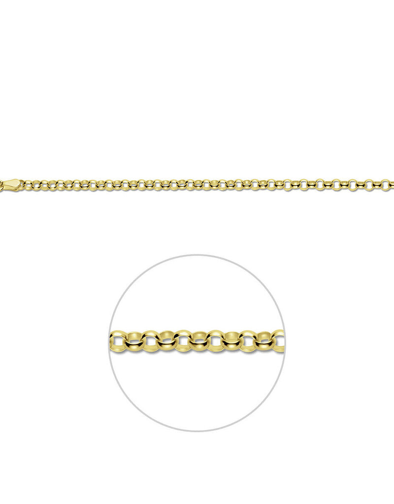 Gouden armband - 14 karaats  - Jasseron - 3.3 mm - 19 cm