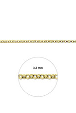 Gouden armband - 14 karaats  - Jasseron - 3.3 mm - 19 cm