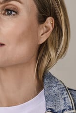 Zilver verguld - Flat back piercing - Bloemmetje -  5 mm