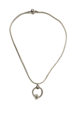 Occasions by Marleen Occasions by Marleen - Zilveren Pandora collier - O ring Zirkonia + bedel - 50 cm