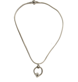 Occasions by Marleen Occasions by Marleen - Zilveren Pandora collier - O ring Zirkonia + bedel - 50 cm