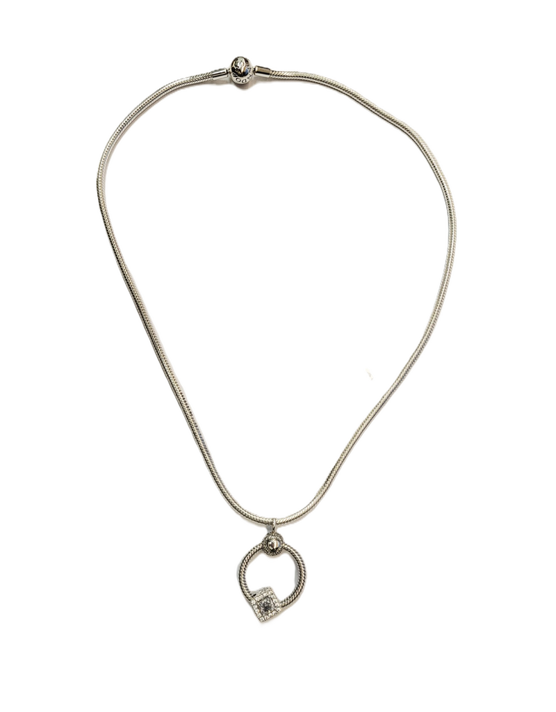 Occasions by Marleen Occasions by Marleen - Zilveren Pandora collier - O ring Zirkonia + bedel - 50 cm