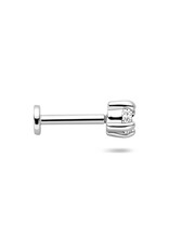 Zilver - Flat back piercing - Zirkonia - 3.5 mm