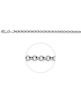 Zilveren armband - Gerhodineerd - 4.5 mm - 19 cm