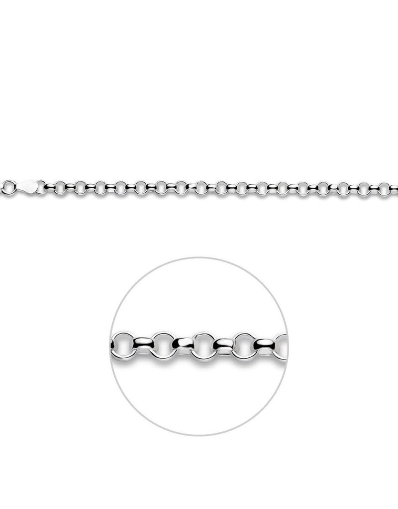 Zilveren armband - Gerhodineerd - 4.5 mm - 19 cm