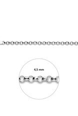 Zilveren armband - Gerhodineerd - 4.5 mm - 19 cm