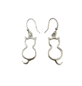 Occasions by Marleen Occasions by Marleen - Zilveren oorhangers - Katjes