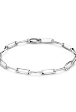 Zilveren armband - Gerhodineerd - Closed for ever - Massief - 5 mm - 19 cm