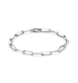 Zilveren armband - Gerhodineerd - Closed for ever - Massief - 5 mm - 19 cm