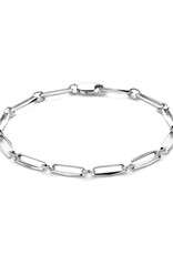 Zilveren armband - Gerhodineerd - Closed for ever - Massief - 4.5 mm - 21 cm