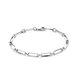 Zilveren armband - Gerhodineerd - Closed for ever - Massief - 4.5 mm - 21 cm