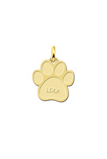 Gouden hanger - Pootje met naam