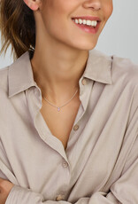 Zilveren hanger - Zirkonia -  Geboortesteen - 10 mm - Oktober