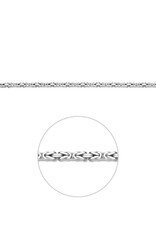 Zilveren collier - Gerhodineerd - Konings - 3.0 mm - 50 cm