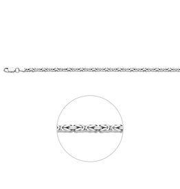 Zilveren collier - Gerhodineerd - Konings - 3.0 mm - 50 cm