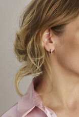 Zilveren oorringen - Gerhodineerd - Zirkonia