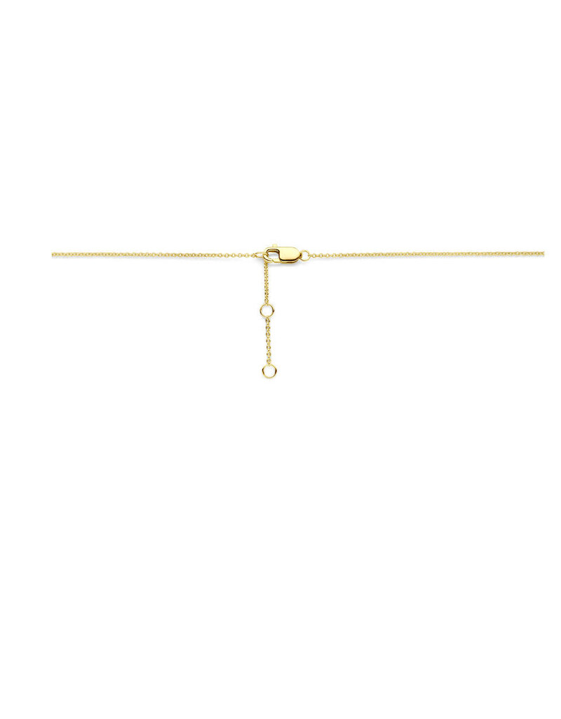 Gouden collier - 14 karaats - Diamant 0.02ct - 41 - 43 - 45 cm