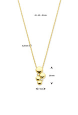 Gouden collier - 14 karaats - Diamant 0.02ct - 41 - 43 - 45 cm