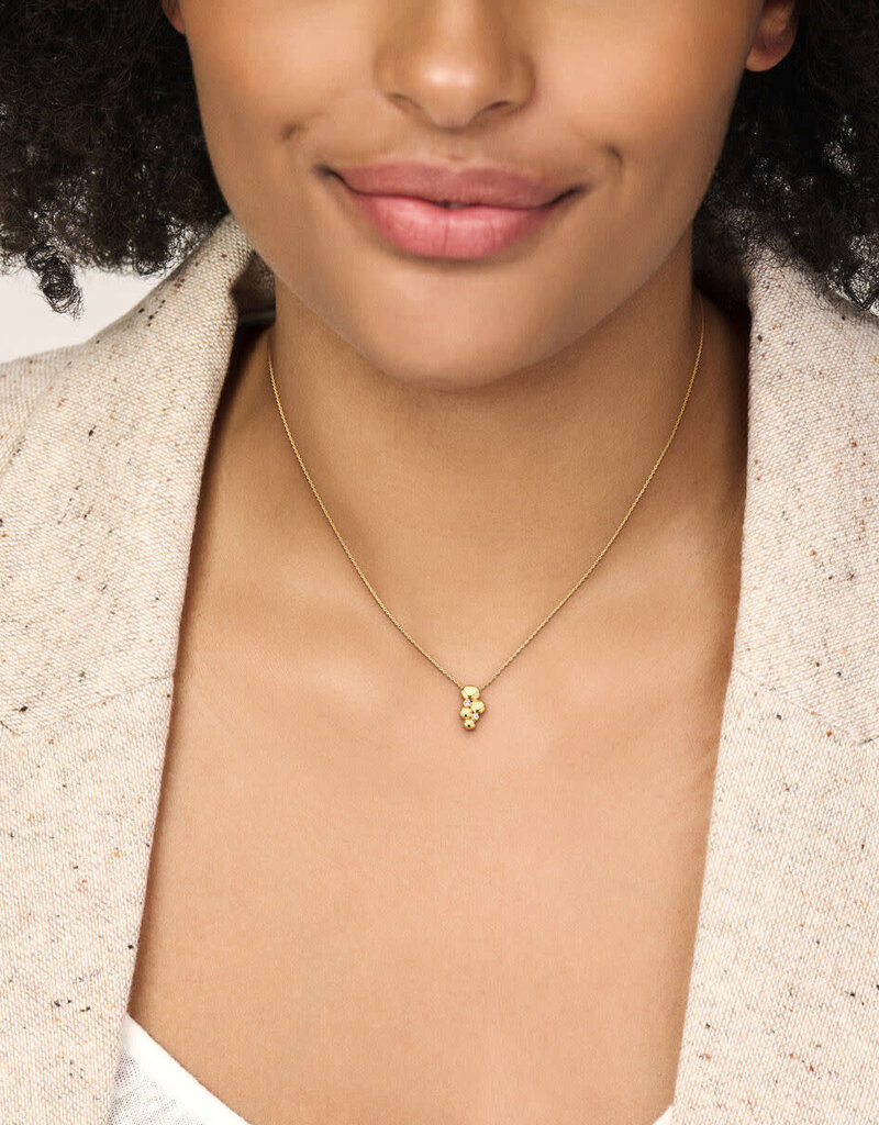 Gouden collier - 14 karaats - Diamant 0.02ct - 41 - 43 - 45 cm