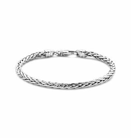 Zilveren armband - Gerhodineerd - Vossestaart - 4.0 mm - 19 cm