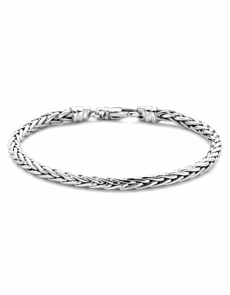 Zilveren armband - Gerhodineerd - Vossestaart - 4.0 mm - 19 cm